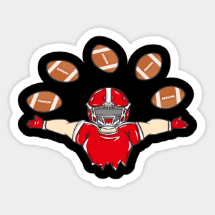 Rugby American Football Sport USA Gridiron Football Gift Sticker